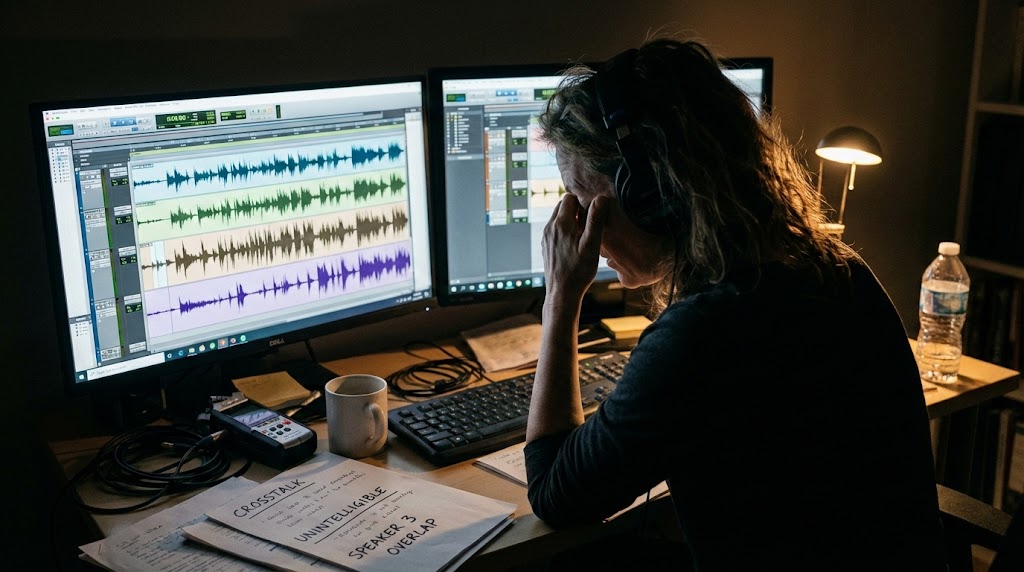 Транскрипты фокус-групп: сложности расшифровки перекрестной речи (crosstalk)